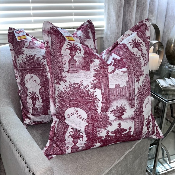 1-NWT SPANISH WOVEN GREEK GARDEN DESIGN PILLOW (Read description for details) - Picture 9 of 11